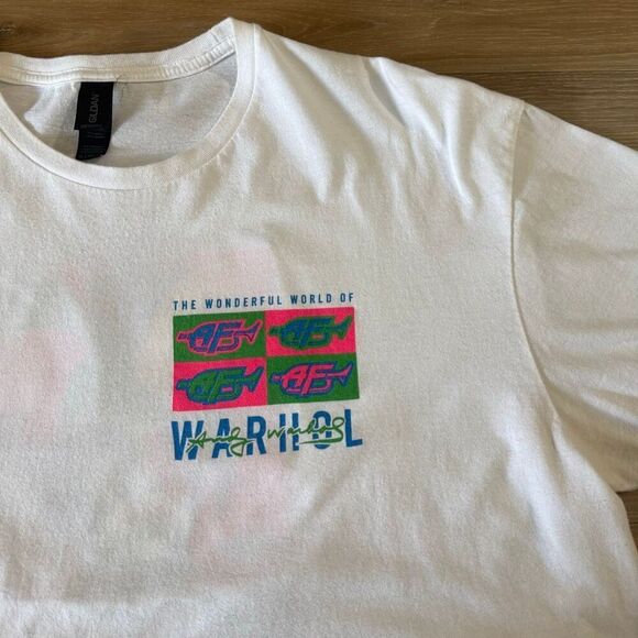 The Wonderful World Of Andy Warhol White Crewneck Shirt Size XL Pop Art Artist - Picture 2 of 4